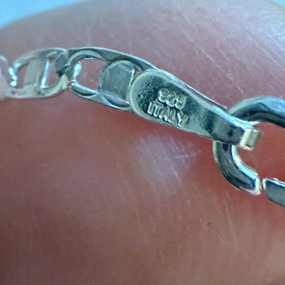 JTV Sterling Silver 2.3mm Flat Textured Valentino 20 Inch Chain NEW - Picture 3 of 4